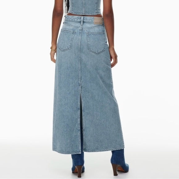Aritzia Light Blue Denim Maxi Skirt - Picture 2 of 16
